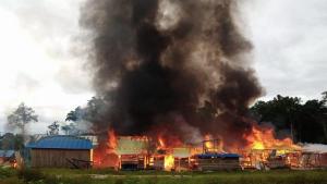 Usai Serang Tim Patroli, KKB Bakar Pabrik di Puncak Jaya Papua