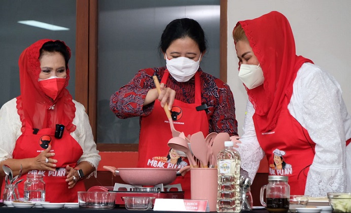 Di Acara Demo Memasak Kuliner Nusantara, Puan Pamerkan Kepandaian Memasak