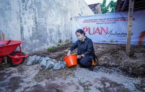 Puan Resmikan Sambungan Air Bersih, Didoakan Warga Gendayakan Menjadi Presiden