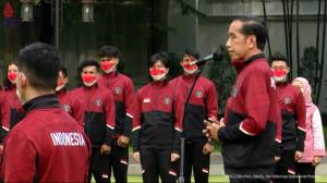 Jokowi Resmi Lepas Kontingen Indonesia ke Vietnam untuk SEA Games 2021