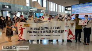 KBRI Tokyo Sambut Ketibaan Tim Bulu Tangkis Indonesia untuk BWF World Championship 2022 Jepang