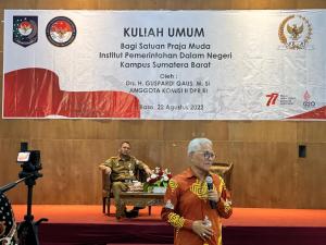 Praja Muda IPDN Kampus Sumatera Barat dikunjungi Anggota Komisi II DPR RI