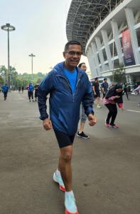 Saleh Husin Jaga Kesimbangan dengan Olahraga Jalan Cepat 10 Km