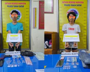 Dua Warga Padang Ganting Diduga Pelaku Penyalahgunaan Narkoba Jenis Shabu Dibekuk oleh Tim Polres Tanah Datar