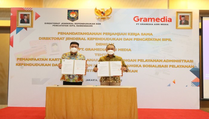 Dukcapil Kemendagri dan Gramedia Kerja Sama Optimalkan Pemanfaatan KIA