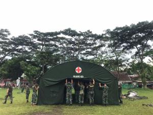 Perkuat Satgas TNI AL Peduli Cianjur dengan Rumah Sakit Lapangan Canggih
