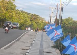 Sambut Kehadiran AHY, Ribuan Bendera Partai Demokrat Birukan Kota Kupang