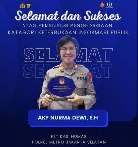 Polres Metro Jakarta Selatan Raih Penghargaan Anugerah Keterbukaan Informasi Publik 2022