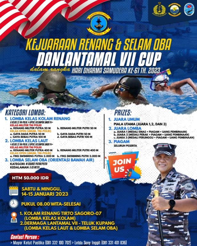 TNI AL Adakan Kejuaraan Renang dan Selam Danlantamal VII Cup