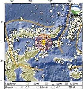 Gempabumi Tektonik M6,3 Guncang Teluk Tomini, Luwuk, Gorontalo, Tidak Berpotensi Tsunami