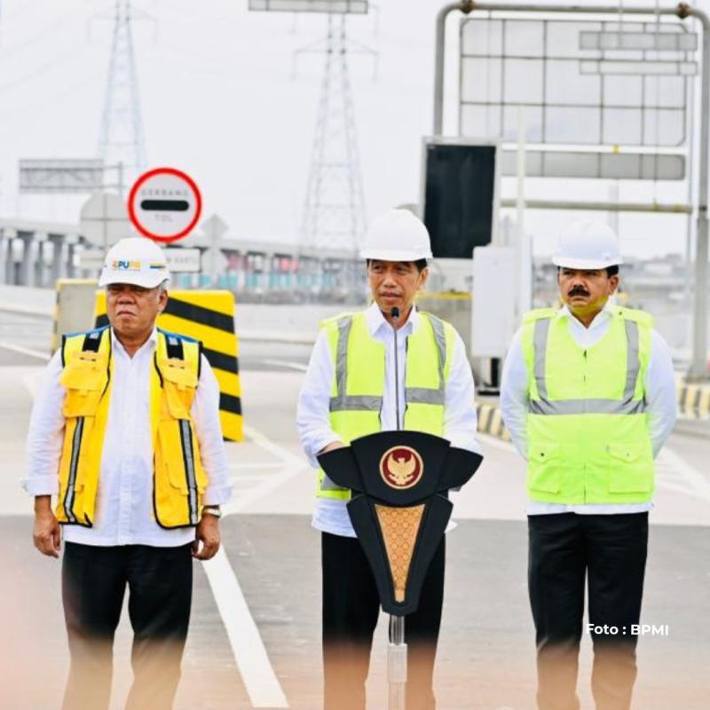 Menteri ATR/BPN Jadi Tjahjanto Dampingi Presiden Joko Widodo Resmikan Tol Semarang-Demak Seksi II Sayung-Demak
