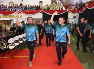 Danjen Kopassus Dampingi Jenderal TNI Dudung Abdurachman Buka Kejuaraan Tenis Meja Piala Kasad Tahun 2023