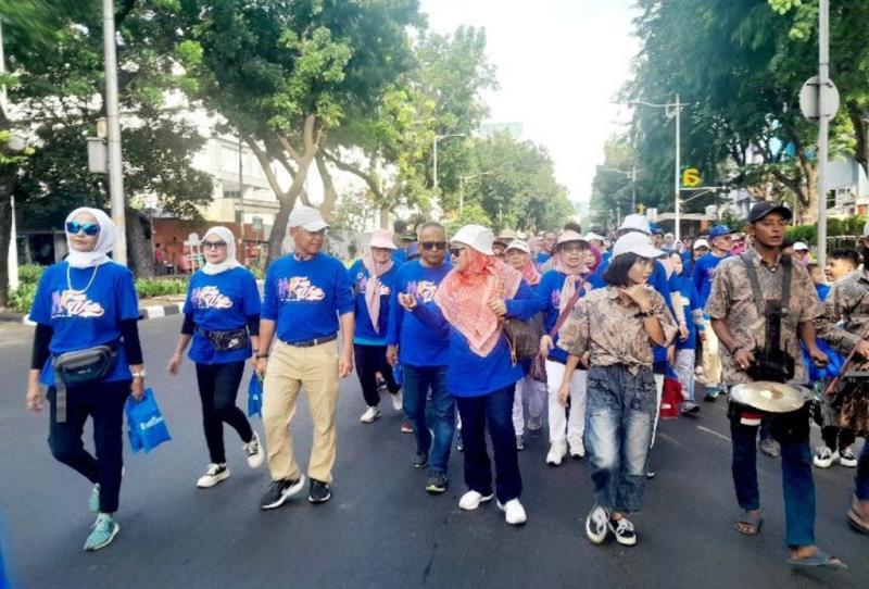 Meriah, Jalan Santai PWI Pusat HUT ke-62 IKWI