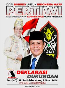 Pasukan Pertiwi Deklarasikan Dukungan Kepada Gubernur Kalimantan Selatan Sahbirin Noor Sebagai Wakil Presiden 2024
