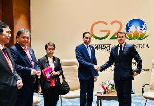 Pertemuan Bilateral dengan Prancis, Indonesia Apresiasi Kerja Sama Ekonomi dan Dukungan pada Isu Strategis di KTT G20 India