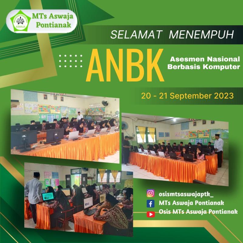 Sukses dan Tertib, ANBK MTs Aswaja Pontianak 2023 Terlaksana