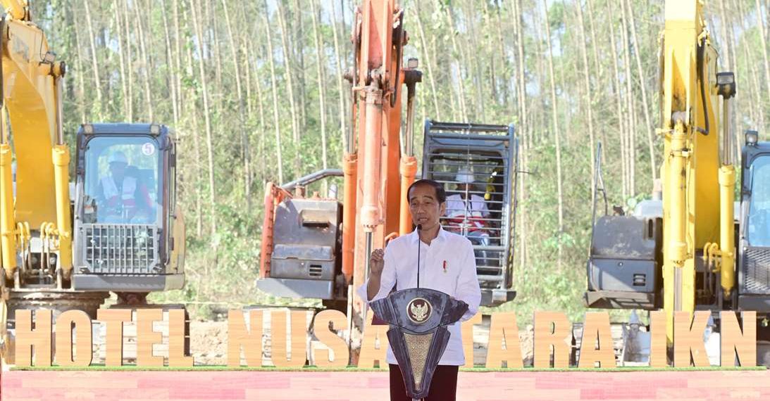 Jokowi Letakkan Batu Pertama Hotel Paling Representatif di IKN