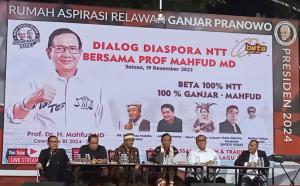 Beta Ganjar dan Warga NTT Diaspora Gelar Dialog Bersama Cawapres Mahfud MD di Rumah Aspirasi Relawan Ganjar Pranowo