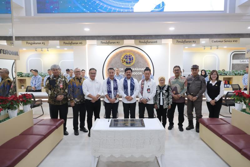 Menteri ATR/Kepala BPN Resmikan Loket Layanan di Kantah Kabupaten Bogor