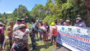 Pj Bupati Maybrat dan Dandim 1809/Maybrat Pimpin Program TNI Manunggal Membangun Desa (TMMD)