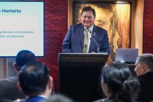 Menko Airlangga di Forum Bisnis Indonesia-Australia: Embrace The Future Menuju Indonesia Emas 2045