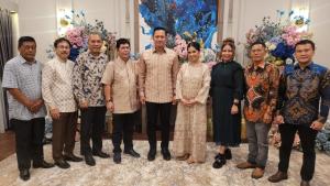 Wartawan Indonews Biro Sumbar Mustafa Akmal hadirI Open House Menteri ATR/BPN Agus Harimurti Yudhoyono