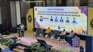 Pj Bupati Maybrat Hadiri Rapat Koordinasi Kesiapan Penyelenggaraan Pilkada Serentak tahun 2024