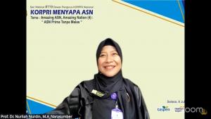 Webinar Korpri Menyapa ASN ke-119, Prof Nurliah Tekankan Strategi ASN Prima di Era AI