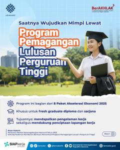 
                                       Antusiasme Tinggi, Kemnaker Perpanjang Masa Pendaftaran Pemagangan Fresh Graduate