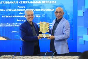 
                                       Kemnaker dan Bank Mandiri Sinergi Tingkatkan Kompetensi SDM dan Penyediaan Jasa Perbankan