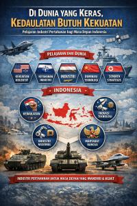 
                                       Di Dunia yang Keras, Kedaulatan Butuh Kekuatan: Pelajaran Industri Pertahanan bagi Masa Depan Indonesia