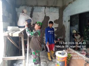 
                                       Program RTLH TMMD Ke-127 Kodim 0508/Depok Capai Hampir 50 Persen, Wujud Nyata Kepedulian TNI untuk Warga