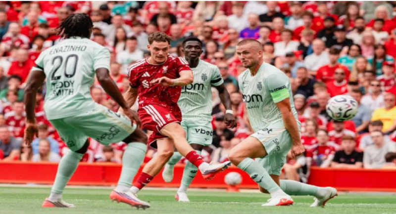  Laga Pramusim Liverpool Kontra AS Monaco di Anfield, Tim Tamu Menang 2-3
