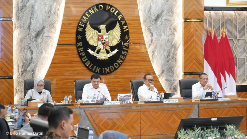 Gelar Rakor Gugus Tugas PP TPPO, Menko Polkam Dorong Penguatan Deteksi Dini dan Integrasi Data